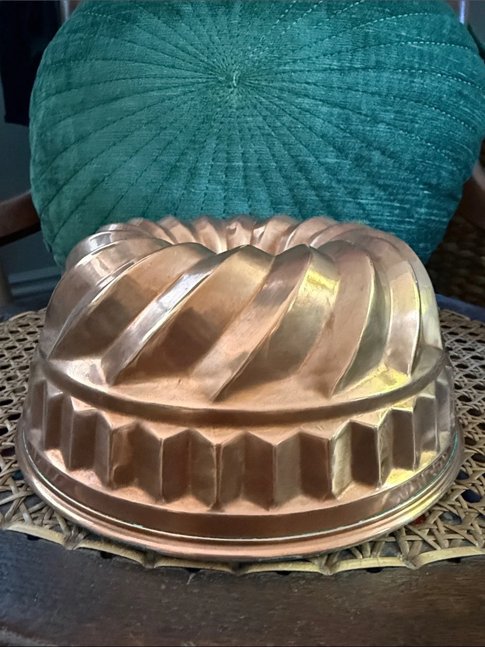 Vtg Christian Wagner Rein Kupfer West Germany Copper Swirl Star Bundt Cake Pan